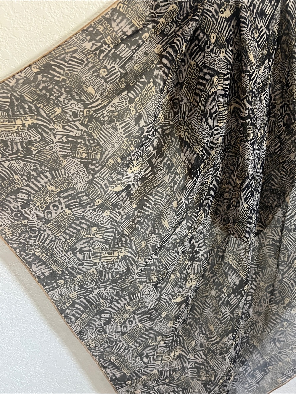 Artsy Abstract Square Scarf - Picture 2 of 4